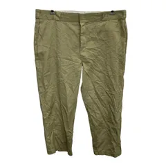 Dickies ワークパンツ W42 ベージュ ディッキーズ ジップアップ ワーク ビッグサイズ コットン 古着卸 アメリカ仕入 2507-226