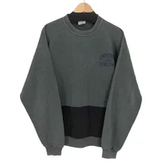 ユーズドフルギ USED古着 PLUMA USA製 SANTEE SWEATS 製品染め UNIVERSITY OF VARGINIA カレッジ 両面 クルーネックスウェット メンズ import：L 
