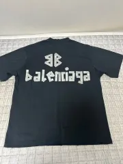 正規品　バレンシアガ　25SS Tシャツ　テープロゴ BALENCIAGA バレンシアガ 25SS セキュリティーテープロゴ 長袖T