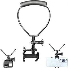 【人気商品】harukita ネックレス式マウント 電話ホルダー アクションカメラ用首掛け GoPro用アクセサリー スマホ対応 落下防止 多角度調整可能 撮影 Vlog 横撮り 縦撮り 便利のサムネイル