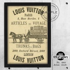 LOUIS VUITTON type☆A4額装済オマージュアートインテリア
