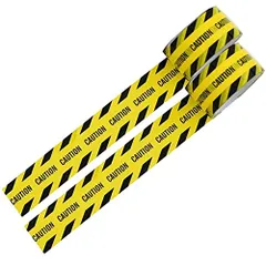 新品 警戒色 パッキングテープ バリケード テープ (CAUTION) 幅4.7cmＸ長さ25m 2巻セット フィルムテープ ライン用テープ 梱包 表示 安全