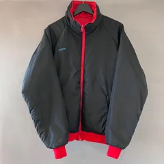 80's〜90's Columbia コロンビア リバーシブル 中綿ジャケット ナイロンジャケット ブルゾン 赤 × 黒 レッド ブラック メンズ Lサイズ