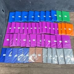 新品 硬質フェルトシート カラーフェルト いろいろ 8色 51袋 まとめて大量 ハンドメイド オレンジ 紫 緑 青 茶/513517