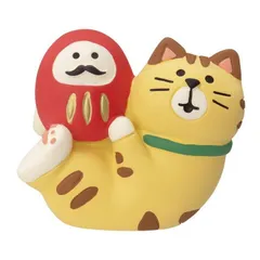 【デコレ / DECOLE / コンコンブル / concombre】オブジェ concombre FUKU福MONO だるまケリケリ猫(ZCB-35252) ｜ 猫ネコcat
