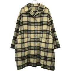 D-due デ・ドゥエ 22AW チェック柄ウールロングコート  ベージュ系 36