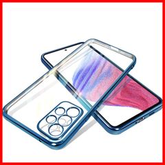 【フォロー割】A53 5G ケース Galaxy クリア SC-53C SCG15 カバー スマホケース 耐衝撃 スリム 透明 擦り傷防止 耐衝撃 軽量 TPU （ブルー）