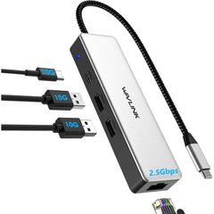 WAVLINK WL-UH3032G USB - C ハブ Type C to RJ45 転送速度最大2.5Gbps 超高速イーサネット アダプタ、USB 3.2 Gen2ハブ、10Gbps USB-C、10Gbps USB-A 2.5Gbps
