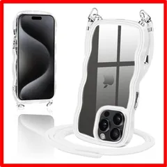【匿名配送】 iPhone15 Pro Max_ホワイト iPhone15 Pro Max ケース ショルダー クリア TPU カバー iPhone15pro 