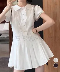 【新品未使用】プリーツミニワンピース セットアップ 春夏 レディース フリルチュニックワンピース＆ショートパンツ 2点セット ロマンチッ