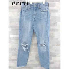 ◇ AZUL BY MOUSSY ウォッシュ加工 ダメージ加工 デニム ジーンズ パンツ サイズM インディゴ レディース 【中古】 【1103310006751】