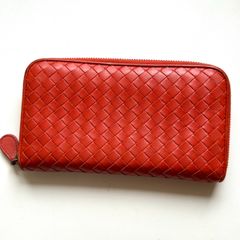 希少/美品✨ボッテガヴェネタ 長財布 アイヤーズ イントレチャート 赤