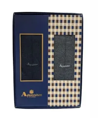 未使用 アクアスキュータム Aquascutum 靴下 2足セット 未使用品 25cm 毛 ポリエステル ナイロン メンズ ソックス  服飾小物 紳士用 紳士靴下 ビジネスソックス ワンポイント刺繍 ネイビー グレー 紺
