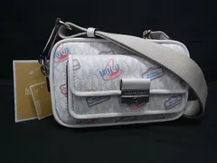 ■新品■未使用■ MICHAEL KORS マイケルコース ブラッドショー ミニカメラバッグ MK柄 PVC×レザー ショルダー オフホワイト系 FN6338