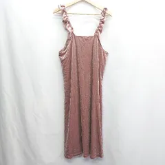 ◇ ⊂ forksy. フォルクシー サテン素材 キャミソール 膝丈 ワンピース サイズM レッド系 レディース E  【1409240013549】