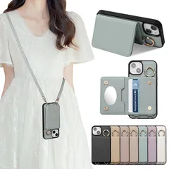 iPhone 11 手帳型 ケース ショルダー おしゃれ スマホケース iPhone XR 手帳型 ショルダー 斜めがけ 肩掛け 首掛け iPhone イレブン 手帳型ケース ショルダー 収納 ミラー付き 首かけ 女性 ストラップ 財布型 カバー アイフォ