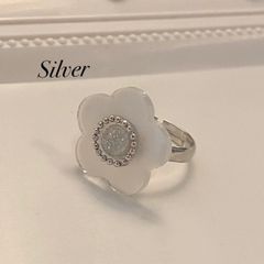 【Daisy accessory 4】 rinnu デイジー　モチーフ　フラワー　リング　シルバー