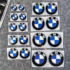 BMW 立体ステッカー エンブレムロゴ バイク 車 燃料タンク ウインドウ 内装 ドレスアップ 青ブルー 2.0cm-7.5cm 2枚セット