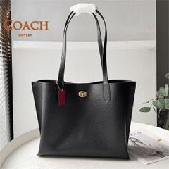 COACH C0690 Willow コーチ トートバッグ ショルダーバッグ ウィロウ レディース A4対応 アウトレット品　大容量　通勤　ブラック