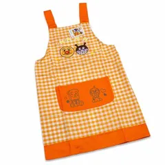 【新品】アンパンマン 大人用 エプロン 肩紐から：約90cm 身幅：約47cm オレンジ H型タイプ フリーサイズ 保育士