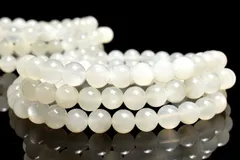 ミルキー ムーンストーン　6.5mm　3連タイプ ブレスレット パワーストーン 天然石 _BG5687-65