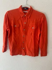 ポロ　ラルフローレン　オレンジ　シャツ　服　130センチ