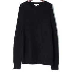 カルバンクライン 長袖セーター リブニット ラウンドネック 無地 トップス ウール混 メンズ Sサイズ ブラック Calvin klein 【中古】