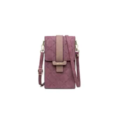 ☆ パープル ☆ ポーチ ykbag02 ショルダー スマホポーチ おしゃれ ミニショルダーバッグ 斜めがけ スマホポシェット スマホショルダー ポーチ かばん レディース 縦 花 大人 小さめ 軽量 仕切りカード入れ ファスナーポケット 合皮 お出かけ