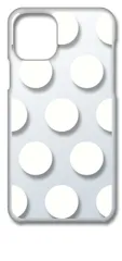 【新品未使用】iPhone11 Pro Max アイフォン11プロマックス クリア ハードケース ドット柄 水玉 (ホワイト) スマホケース カバー cl-iphone11max-dotbig-09
