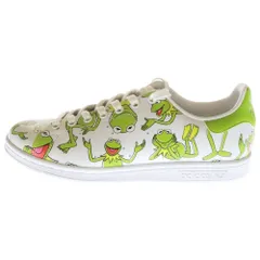 adidas (アディダス) Stan Smith Kermit The Frog Print スタンスミス カーミット ローカットスニーカー CT2815-201 ホワイト/グリーン FZ2707