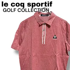 le coq sportif ルコックスポルティフ GOLF COLLECTION 赤×白 半袖ポロシャツ 綿100% 中国製 Mサイズ QG1855 esprit de golf ゴルフウェア メンズ 965H