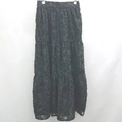 ◇ ⊂ WEGO ウィゴー 20代 30代 フェミニン ロング Aライン ジャガードスカート サイズフリー ブラック系 レディース E  【1508060026286】のサムネイル