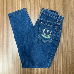 (b)美品　TRUSSARDI　トラサルディ　コットンテーパードデニムパンツ 40　トラサルディ レディースのサムネイル
