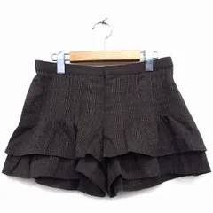ジルスチュアート JILL STUART キュロット フレア ティアード グレンチェック 柄 ラメ混 タック ウール混 0 グレー 灰 /HT28のサムネイル