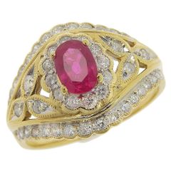 K18 ルビー リング 0.53ct ダイヤモンド 12号 750刻印 4.5g - メルカリ
