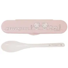 【メール便】ハローキティ スプーン 抗菌ケース付きスリムロングスプーン ラインデザイン サンリオ スケーター 新学期準備 女の子 キャラクター グッズ 