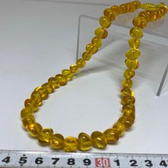 箱05300 琥珀 玉 ネックレス イヤリング - メルカリ