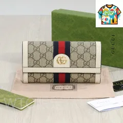 【今日特価】Gucci グッチ オフィディアシリーズ 二つ折り財布 GGスプリームPVC使用、双G金具を装飾-WTO輸入2