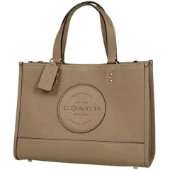 コーチ COACH デンプシー キャリーオール トートバッグ 2WAY ショルダーバッグ ハンドバッグ トートバッグ レザー ベージュ C2004 レディース 【中古】