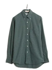 【お得なクーポン配布中!】 90s エルエルビーン チェック オックスフォード 長袖 ボタンダウン シャツ メンズ M 程/ 90年代 オールド LLBean 長袖シャツ マルチカラー