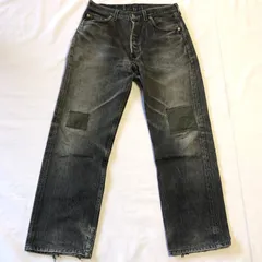【Levi's/リーバイス】ストレートデニム 501｜W31　L34｜USA製 米国製 90s ヴィンテージ パッチ加工｜ブラックデニム