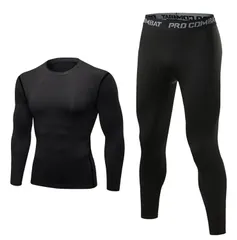 【数量限定】防寒インナー コールドギア インナー コンプレッション スポーツタイツ シャツ [吸湿速乾・軽量保温・伸縮性]長袖 セット タイツ春夏秋冬 上下 メンズ コンプレッションウェア [XiXiV]
