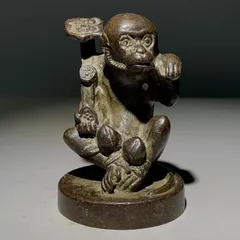 猿の印の置物  銅細工 銅印 書道具 文房具  装飾品   工芸品 美術品 置物 猿の印の置物 銅細工 銅印 書道具 文房具 装飾品 工芸品 美術品