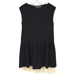 プープレ peu pres  ノースリーブ スカラップワンピース F  モノトーン【中古】