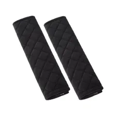 2個セットのシートベルトカバークッション自動車用品、取り付けやすく、柔らかくて快適で、肩と首、肩パッドを保護し、圧力を軽減してシートベルトの擦り傷を防止し、取り付けが便利で、ダンパーは子供と大人の黒に適している