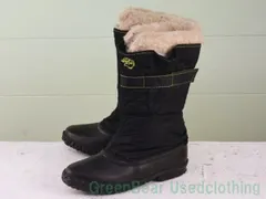 P526 カナダ製 ソレル SOREL ビンテージ スノーブーツ ウィンターブーツ ナイロン 紺 ネイビー レディース・キッズ 5W 22cm