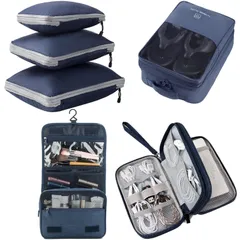 アレンジケース 圧縮バッグ 収納バッグ 出張 シューズバッグ トイレタリーバッグ 6点セット旅行用 パッキングオーガナイザー 衣類 靴用 トラベルポーチ 歯ブラシ 化粧品 PC周辺小物 TMVOK 軽量 便利