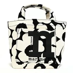 新品 マリメッコ Marimekko ハンドバッグ ウニッコ MONO MINI TOTE ブラック/コットン