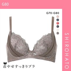10％OFF【SHIROHATO公式】【正規品・新品】ワコール Wacoal 着やせすっきりブラ プレミアム 12series BXD712 12G 3/4カップブラジャー G 脇高 脇肉 単品(G80)