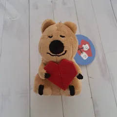 韓国雑貨【Dinotaeng】ダイノテン Heart Quokka Keyring　キーリング